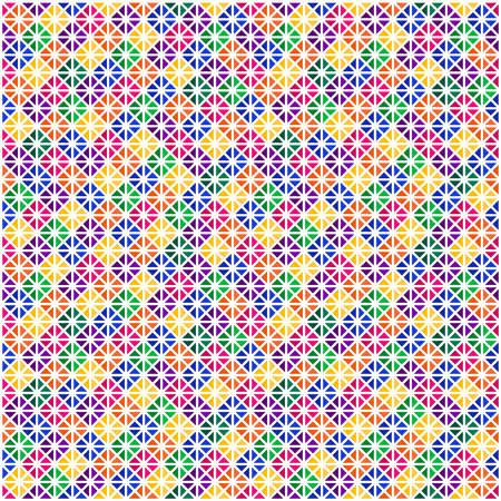Abstract infinite vector background from a large number of multi-colored trianglesのイラスト素材
