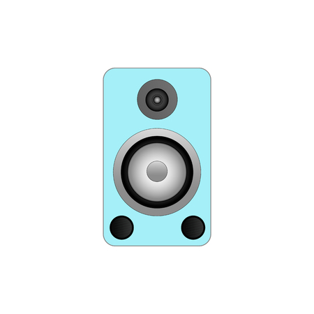 Vector blue speaker system illustration on a white backgroundのイラスト素材
