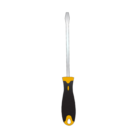 Vector illustration isolated of the screw driver on a white backgroundのイラスト素材