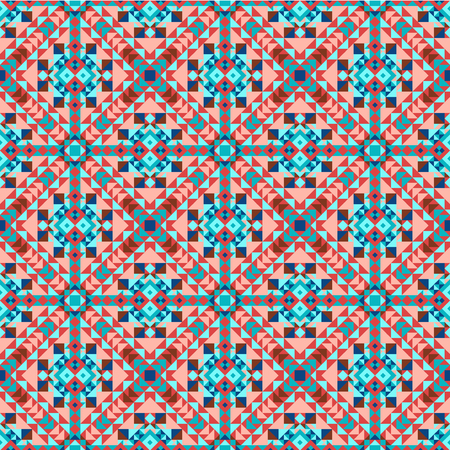 Abstract infinite vector background from a large number of multi-colored trianglesの写真素材