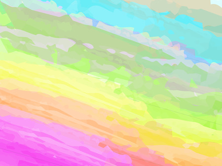 Vector illustration of the abstract color background consisting of brush dabsのイラスト素材
