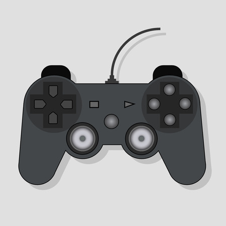 Vector illustration of the gamepad for video of games on a white backgroundのイラスト素材
