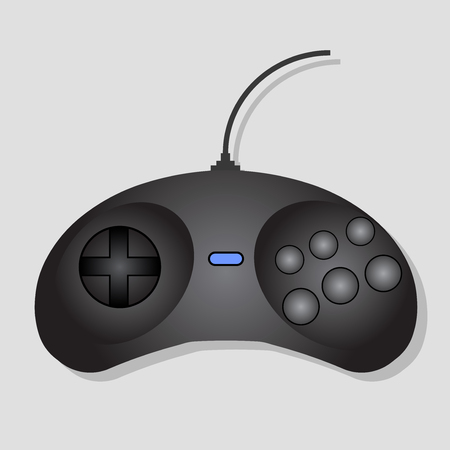 Vector illustration of the gamepad for video of games on a white backgroundのイラスト素材