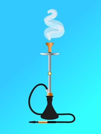 Vector illustration of the standing silhouette of the Turkish hookahのイラスト素材