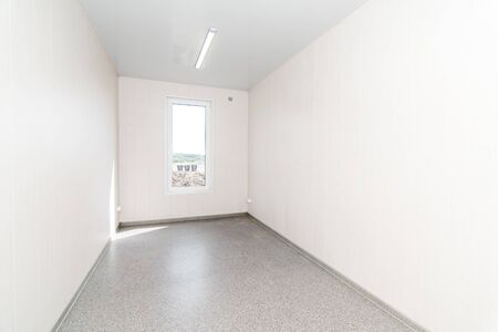 The photo of light white empty office room with bright lightingの写真素材