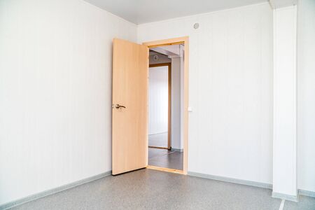 The photo of light white empty office room with bright lightingの写真素材