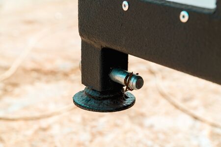 The photo of a metal grugly sliding emphasis by truckの写真素材