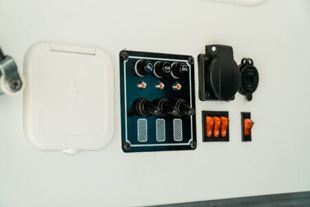 The photo of the electric control unit in a mobile houseの写真素材