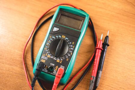 The photo of the device for measurement of current, resistance and tension of the electric circuitの写真素材