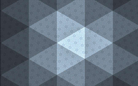 Abstract background from a repeating kaleidoscope view with gray and green dark and bright lines and...