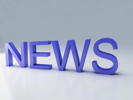 Word news text on 3D の写真素材