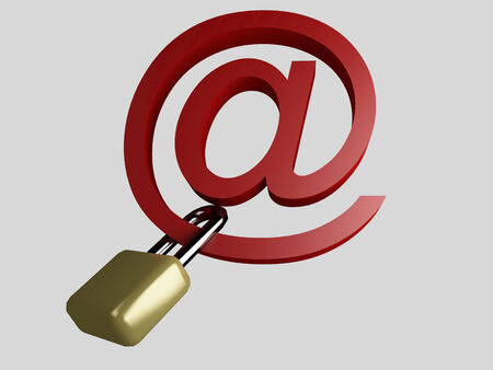 Internet E-mail Safety concept, 3d Illustration の写真素材