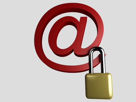 Internet E-mail Safety concept, 3d Illustration の写真素材
