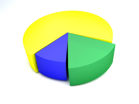 business statistics graph, 3d render  の写真素材