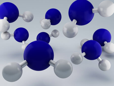 H2O Molecules 3dの写真素材