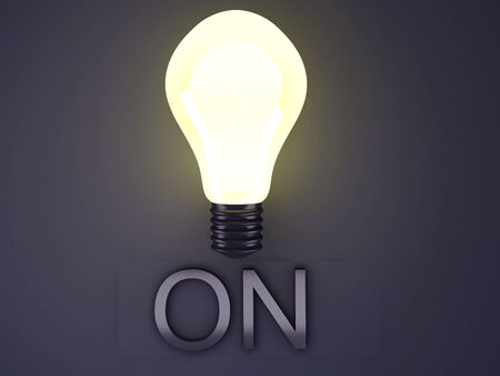 ON Light Bulbの写真素材