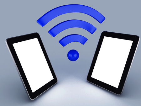 wifi network tablet pcの写真素材