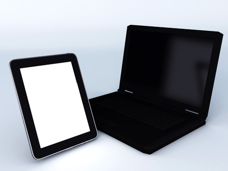 Laptop and tablet pcの写真素材