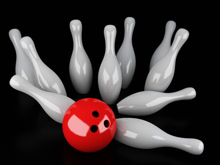 Bowling Strikeの写真素材