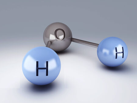 H2O Molecules 3dの写真素材