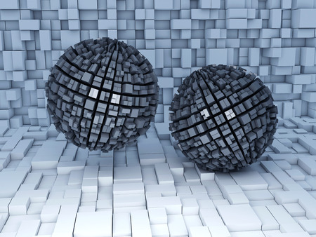 abstract sphere 3dの写真素材