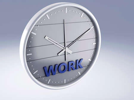 image of work time concept 3d illustration