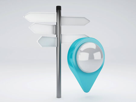 3d map pointer  travel and navigation conceptの写真素材