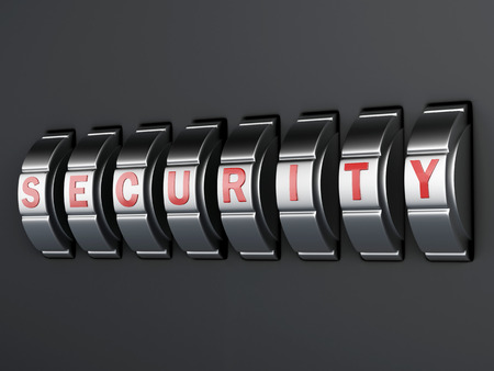 Security password. combination alphabet concept. 3d illustrationの写真素材