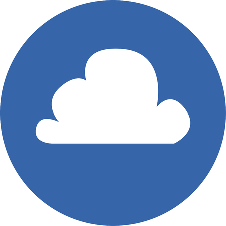 Vector illustration icon of a cloud with shadow.のイラスト素材