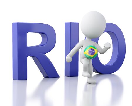 3d renderer image. Brazil 2016 concept. Isolated whiteの写真素材
