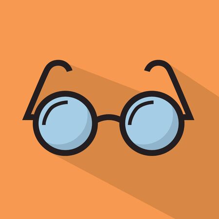 Vector illustration. Glasses icon. Education concept. Isolated white backgroundのイラスト素材