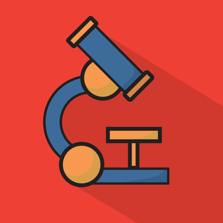 Vector illustration. Microscope icons. Education concept. Isolated white background