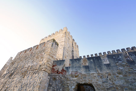 St. George's castle (Castelo de Sao Jorge) in Lisbon, Portugal.のeditorial素材