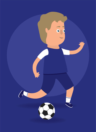 Vector illustration. Football player with soccer ball. Sport concept.のイラスト素材