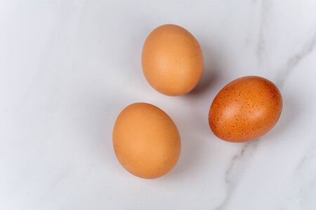 Close-up of some eggs. Cooking concept.の写真素材