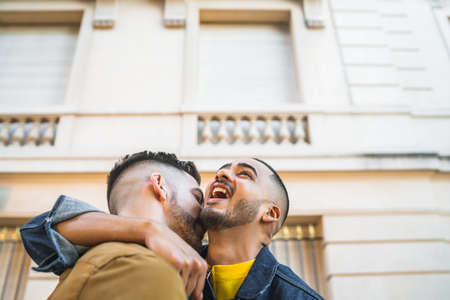 Gay couple spending time together.の写真素材