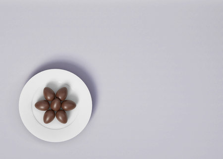 3D Illustration. Easter eggs on isolated background.の写真素材