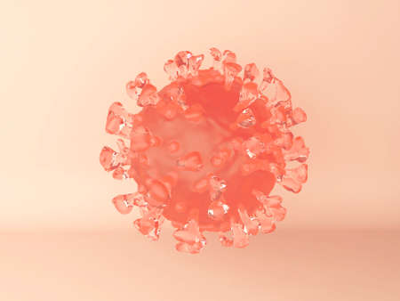 3D Illustration. virus virus cell.