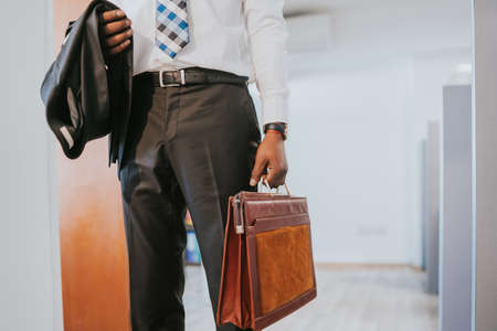 Portrait of businessman at his office.の写真素材