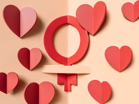 Happy womens day. 3D illustration