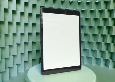 3D Illustration. Digital tablet with blank screen.の写真素材