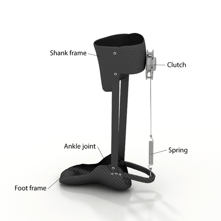 3d render of a unpowered human exoskeletonの写真素材