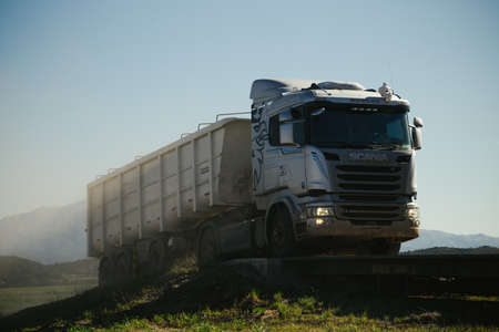 Farm Truck on the fieldのeditorial素材