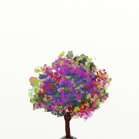 watercolor enchantedの写真素材
