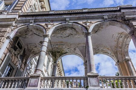 arches of a palace of the Roll in Genoa