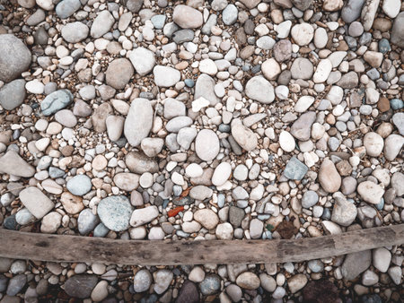 river pebbles texture backgroundの写真素材