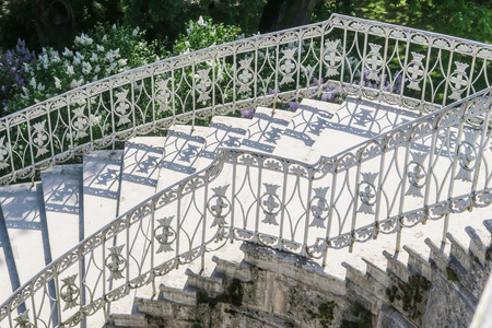 White stairs in Pushkin, Russia