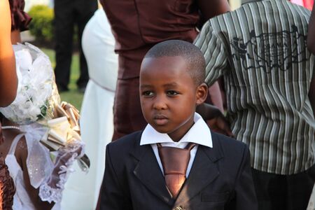 african wedding and kidのeditorial素材