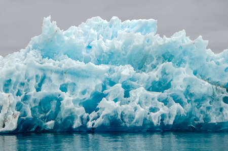 Detail of an iceberg with very artistic shapes