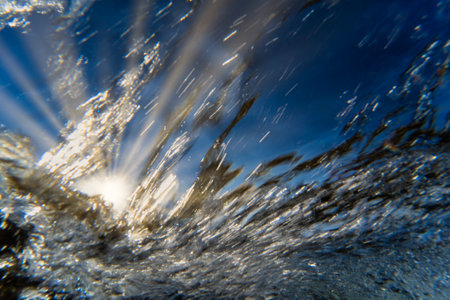 ocean water splash backgroundの写真素材